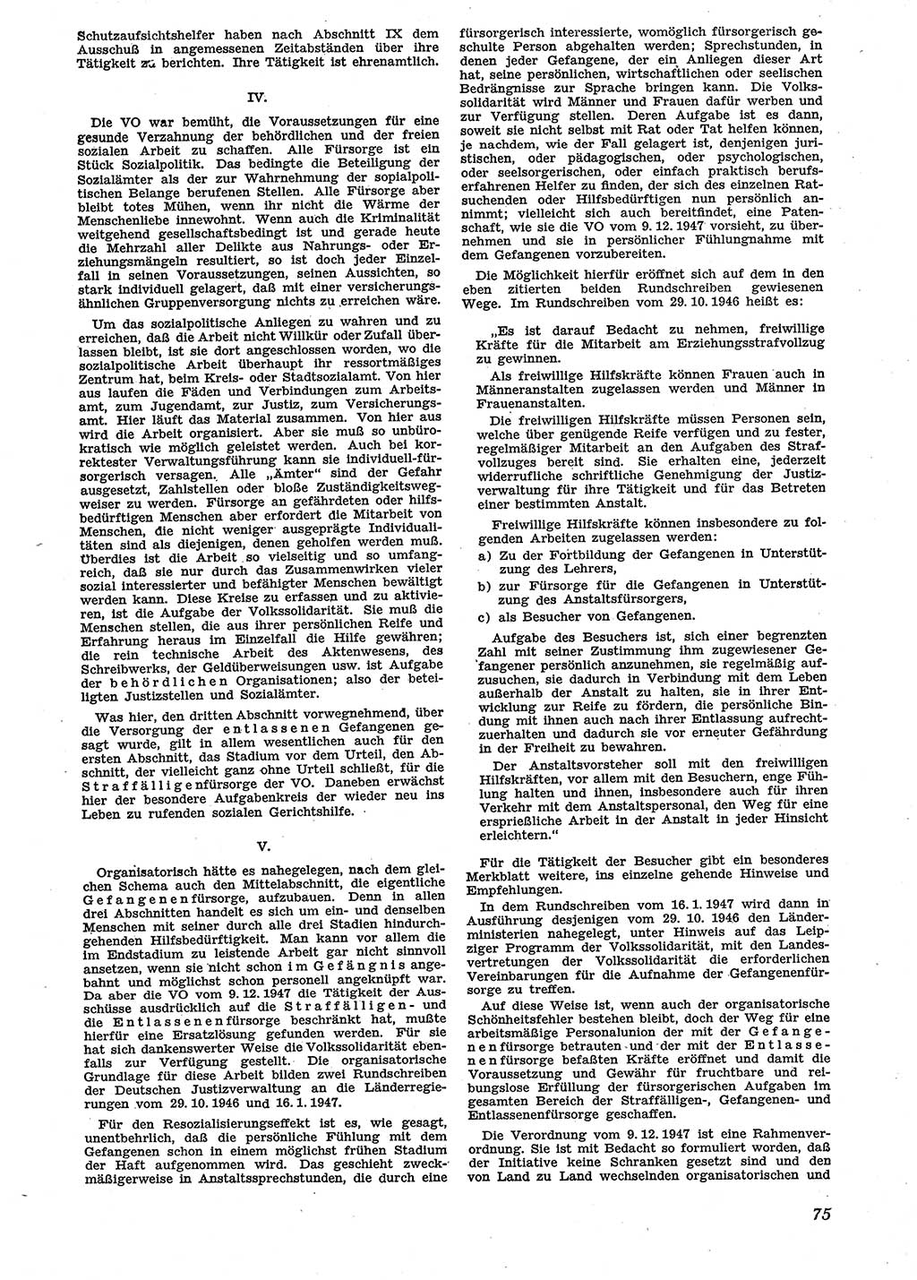 Neue Justiz (NJ), Zeitschrift für Recht und Rechtswissenschaft [Sowjetische Besatzungszone (SBZ) Deutschland], 2. Jahrgang 1948, Seite 75 (NJ SBZ Dtl. 1948, S. 75)