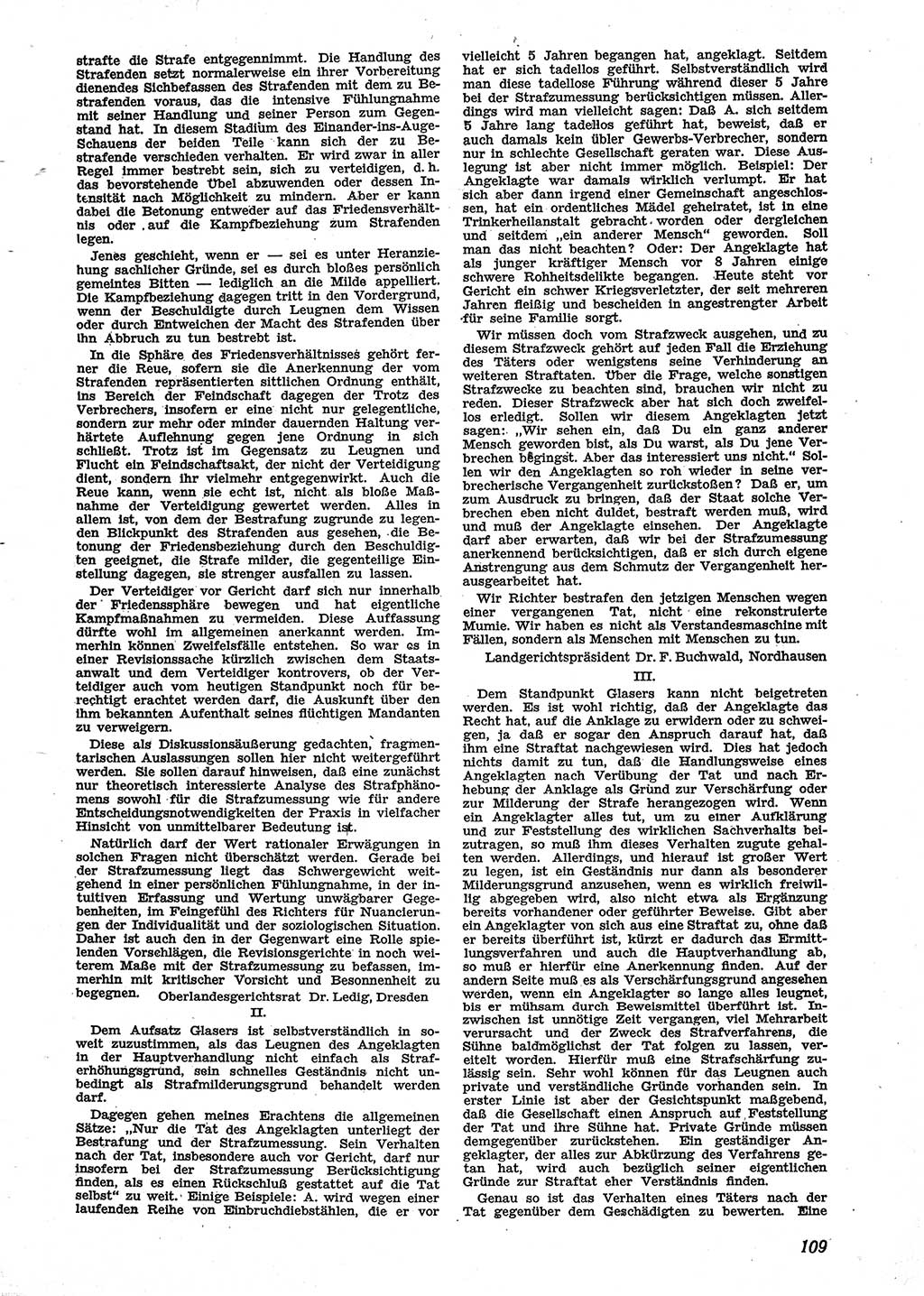 Neue Justiz (NJ), Zeitschrift für Recht und Rechtswissenschaft [Sowjetische Besatzungszone (SBZ) Deutschland], 2. Jahrgang 1948, Seite 109 (NJ SBZ Dtl. 1948, S. 109)
