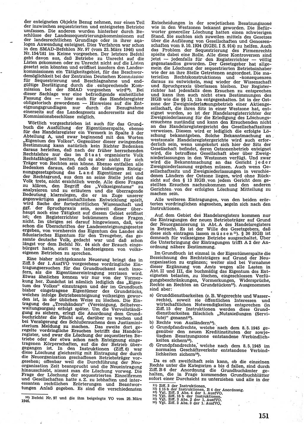 Neue Justiz (NJ), Zeitschrift für Recht und Rechtswissenschaft [Sowjetische Besatzungszone (SBZ) Deutschland], 2. Jahrgang 1948, Seite 151 (NJ SBZ Dtl. 1948, S. 151)