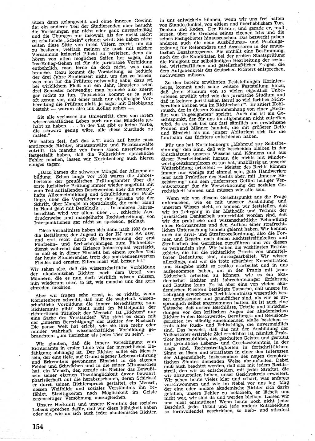 Neue Justiz (NJ), Zeitschrift für Recht und Rechtswissenschaft [Sowjetische Besatzungszone (SBZ) Deutschland], 2. Jahrgang 1948, Seite 154 (NJ SBZ Dtl. 1948, S. 154)