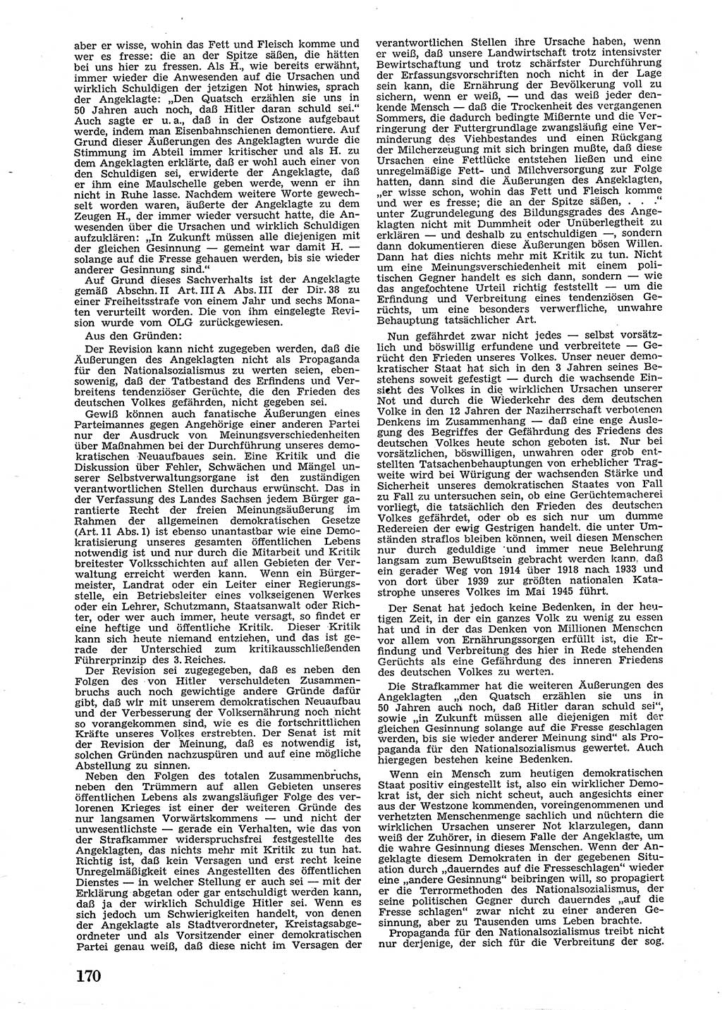 Neue Justiz (NJ), Zeitschrift für Recht und Rechtswissenschaft [Sowjetische Besatzungszone (SBZ) Deutschland], 2. Jahrgang 1948, Seite 170 (NJ SBZ Dtl. 1948, S. 170)