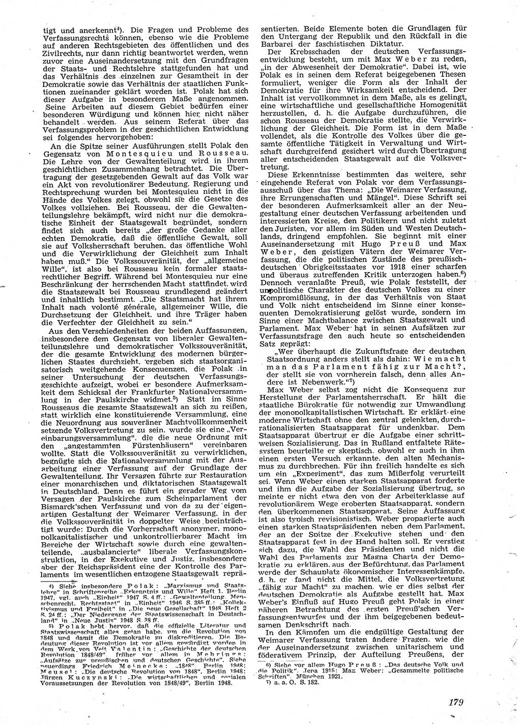 Neue Justiz (NJ), Zeitschrift für Recht und Rechtswissenschaft [Sowjetische Besatzungszone (SBZ) Deutschland], 2. Jahrgang 1948, Seite 179 (NJ SBZ Dtl. 1948, S. 179)