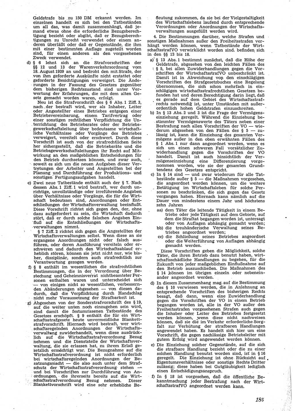 Neue Justiz (NJ), Zeitschrift für Recht und Rechtswissenschaft [Sowjetische Besatzungszone (SBZ) Deutschland], 2. Jahrgang 1948, Seite 185 (NJ SBZ Dtl. 1948, S. 185)