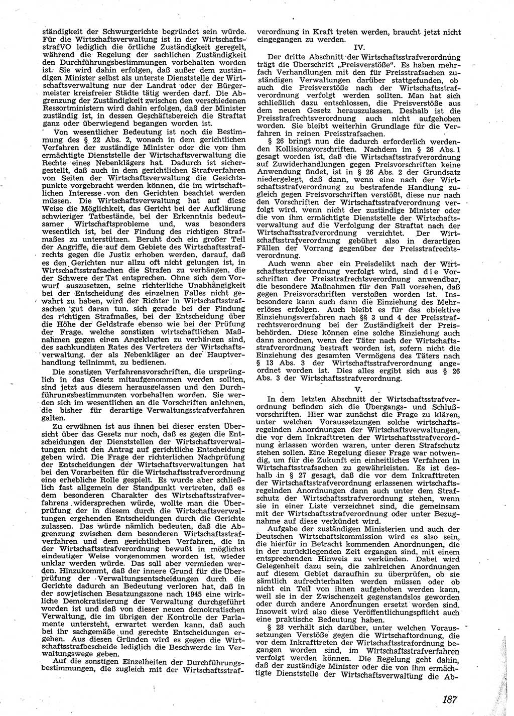 Neue Justiz (NJ), Zeitschrift für Recht und Rechtswissenschaft [Sowjetische Besatzungszone (SBZ) Deutschland], 2. Jahrgang 1948, Seite 187 (NJ SBZ Dtl. 1948, S. 187)