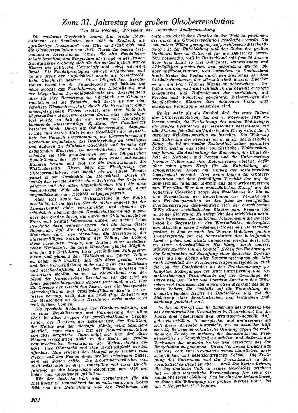 Neue Justiz (NJ), Zeitschrift für Recht und Rechtswissenschaft [Sowjetische Besatzungszone (SBZ) Deutschland], 2. Jahrgang 1948, Seite 202 (NJ SBZ Dtl. 1948, S. 202)