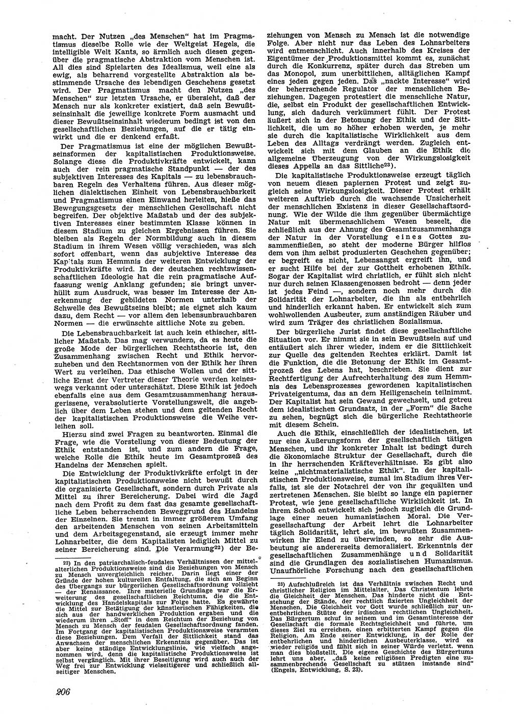 Neue Justiz (NJ), Zeitschrift für Recht und Rechtswissenschaft [Sowjetische Besatzungszone (SBZ) Deutschland], 2. Jahrgang 1948, Seite 206 (NJ SBZ Dtl. 1948, S. 206)