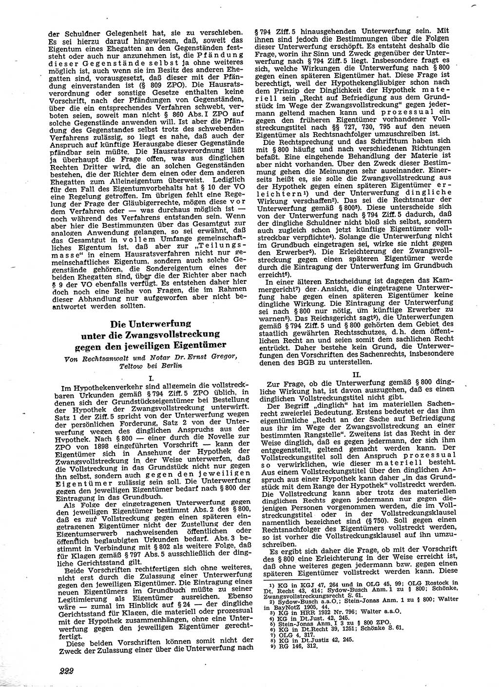 Neue Justiz (NJ), Zeitschrift für Recht und Rechtswissenschaft [Sowjetische Besatzungszone (SBZ) Deutschland], 2. Jahrgang 1948, Seite 222 (NJ SBZ Dtl. 1948, S. 222)
