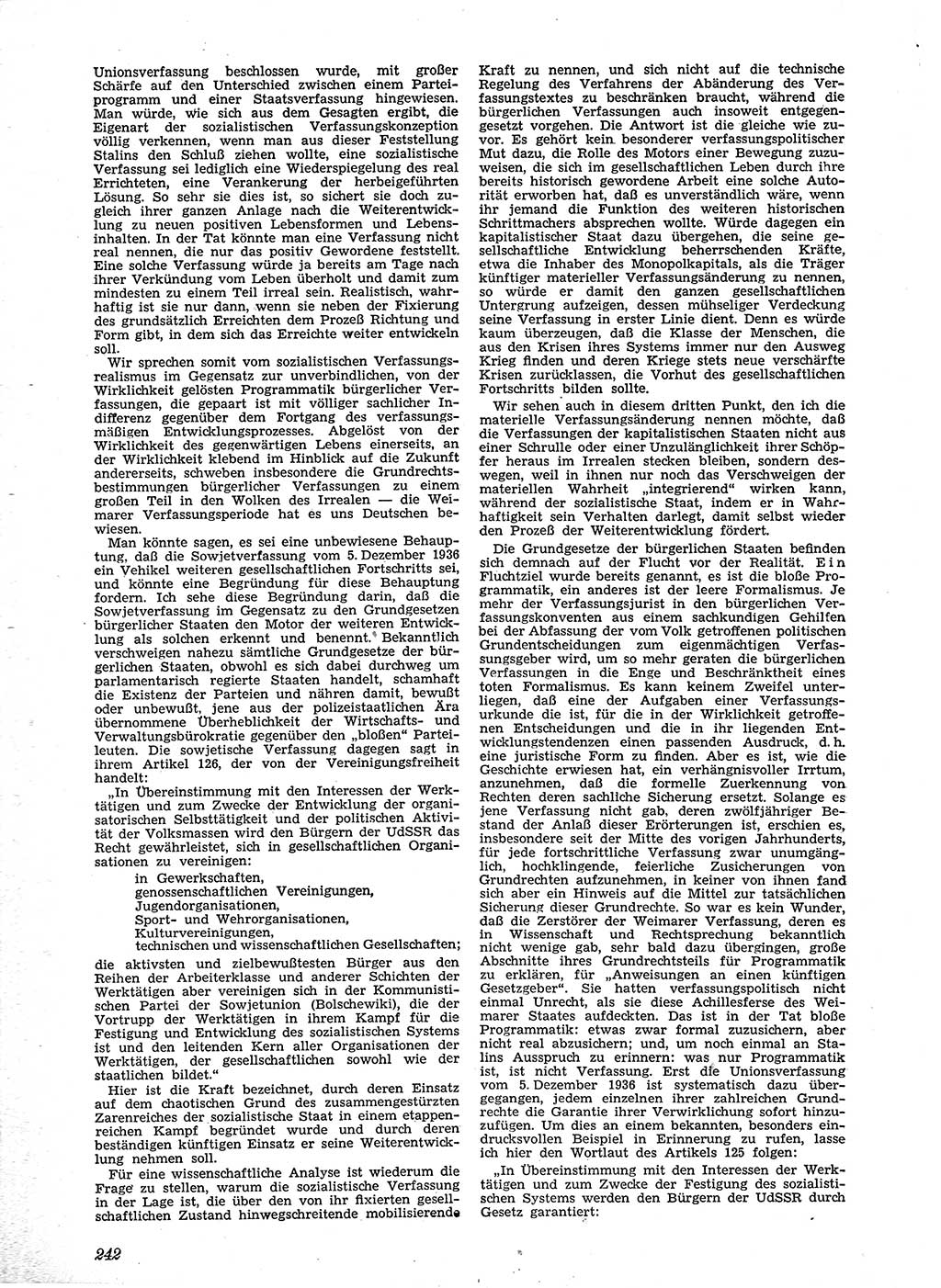 Neue Justiz (NJ), Zeitschrift für Recht und Rechtswissenschaft [Sowjetische Besatzungszone (SBZ) Deutschland], 2. Jahrgang 1948, Seite 242 (NJ SBZ Dtl. 1948, S. 242)
