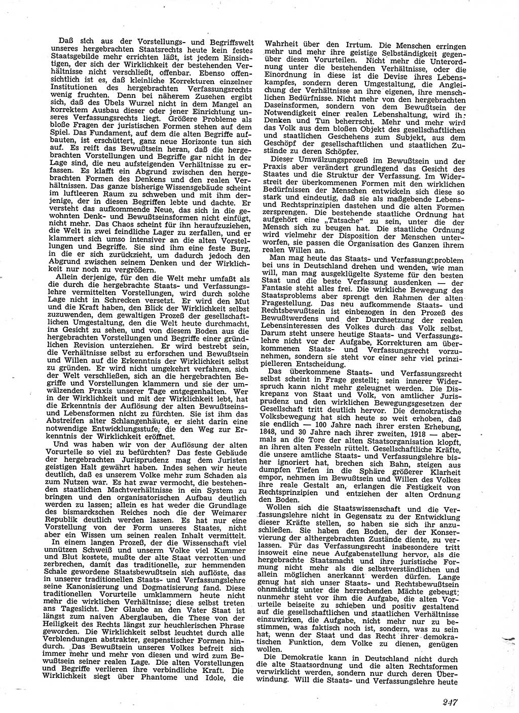Neue Justiz (NJ), Zeitschrift für Recht und Rechtswissenschaft [Sowjetische Besatzungszone (SBZ) Deutschland], 2. Jahrgang 1948, Seite 247 (NJ SBZ Dtl. 1948, S. 247)