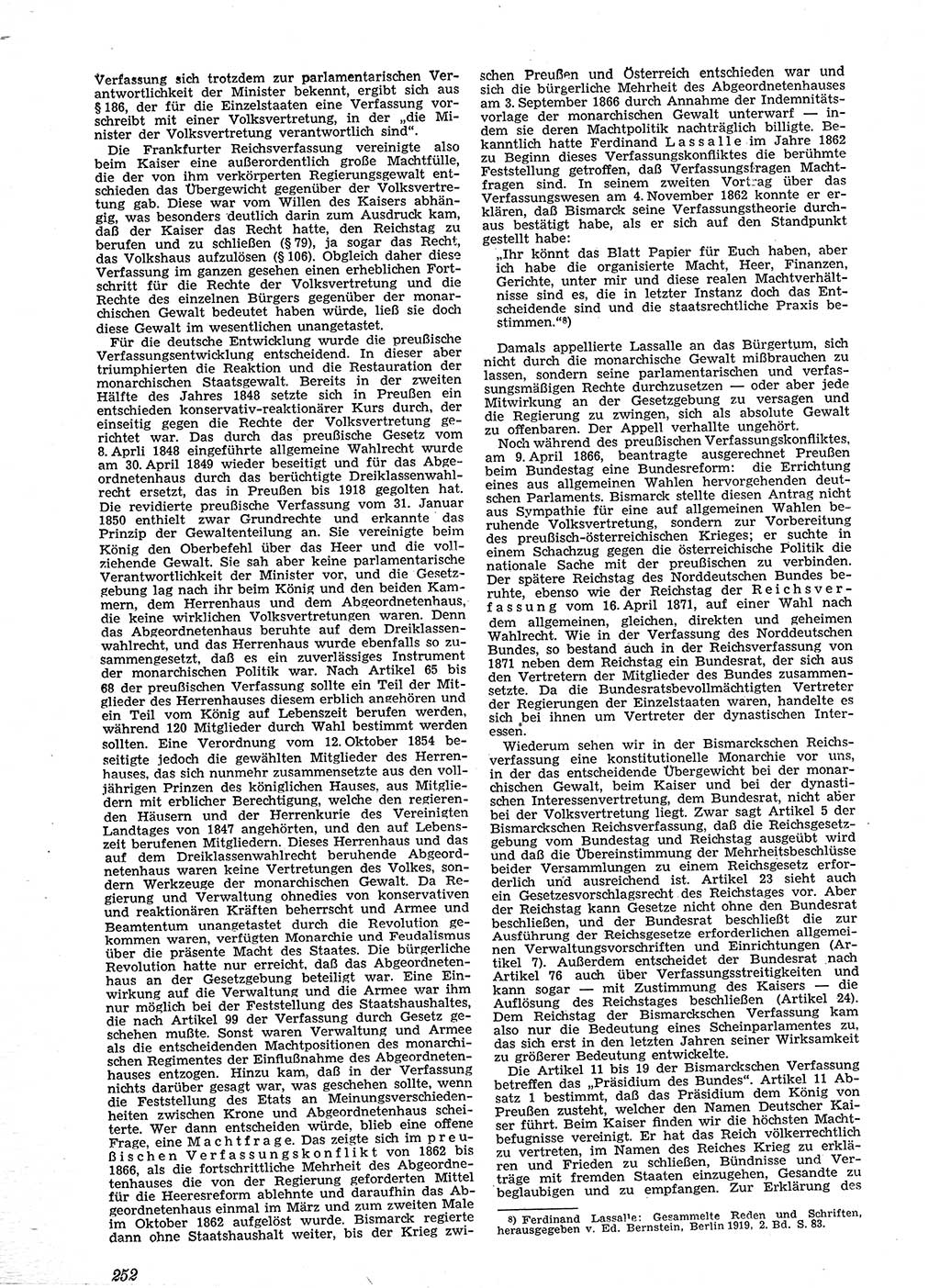 Neue Justiz (NJ), Zeitschrift für Recht und Rechtswissenschaft [Sowjetische Besatzungszone (SBZ) Deutschland], 2. Jahrgang 1948, Seite 252 (NJ SBZ Dtl. 1948, S. 252)
