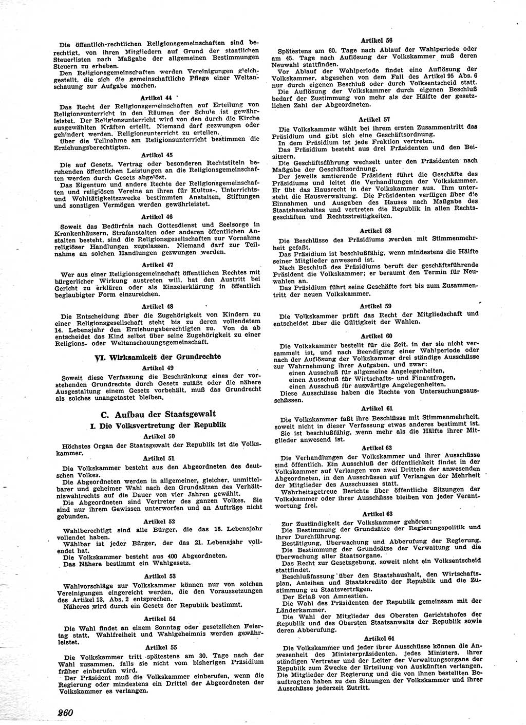 Neue Justiz (NJ), Zeitschrift für Recht und Rechtswissenschaft [Sowjetische Besatzungszone (SBZ) Deutschland], 2. Jahrgang 1948, Seite 260 (NJ SBZ Dtl. 1948, S. 260)
