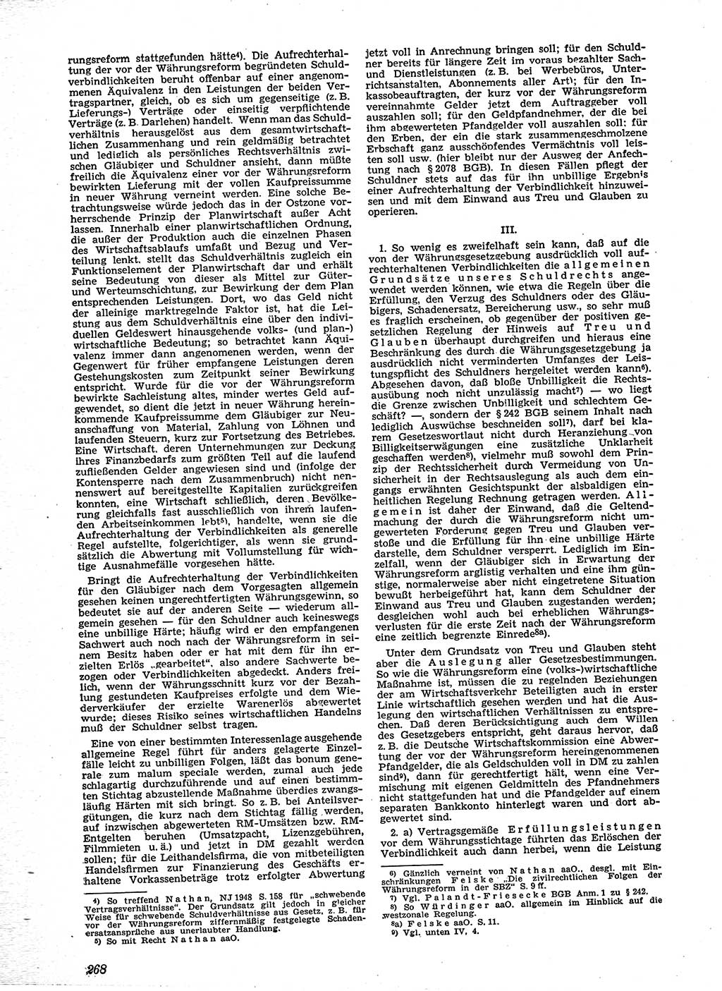 Neue Justiz (NJ), Zeitschrift für Recht und Rechtswissenschaft [Sowjetische Besatzungszone (SBZ) Deutschland], 2. Jahrgang 1948, Seite 268 (NJ SBZ Dtl. 1948, S. 268)