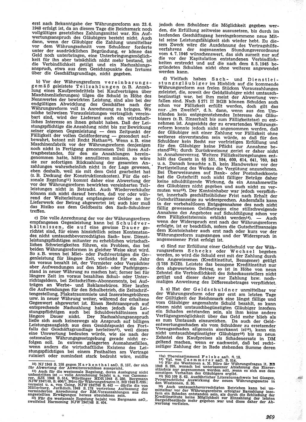 Neue Justiz (NJ), Zeitschrift für Recht und Rechtswissenschaft [Sowjetische Besatzungszone (SBZ) Deutschland], 2. Jahrgang 1948, Seite 269 (NJ SBZ Dtl. 1948, S. 269)