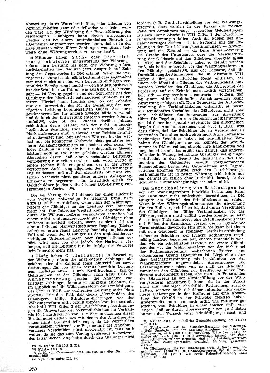 Neue Justiz (NJ), Zeitschrift für Recht und Rechtswissenschaft [Sowjetische Besatzungszone (SBZ) Deutschland], 2. Jahrgang 1948, Seite 270 (NJ SBZ Dtl. 1948, S. 270)