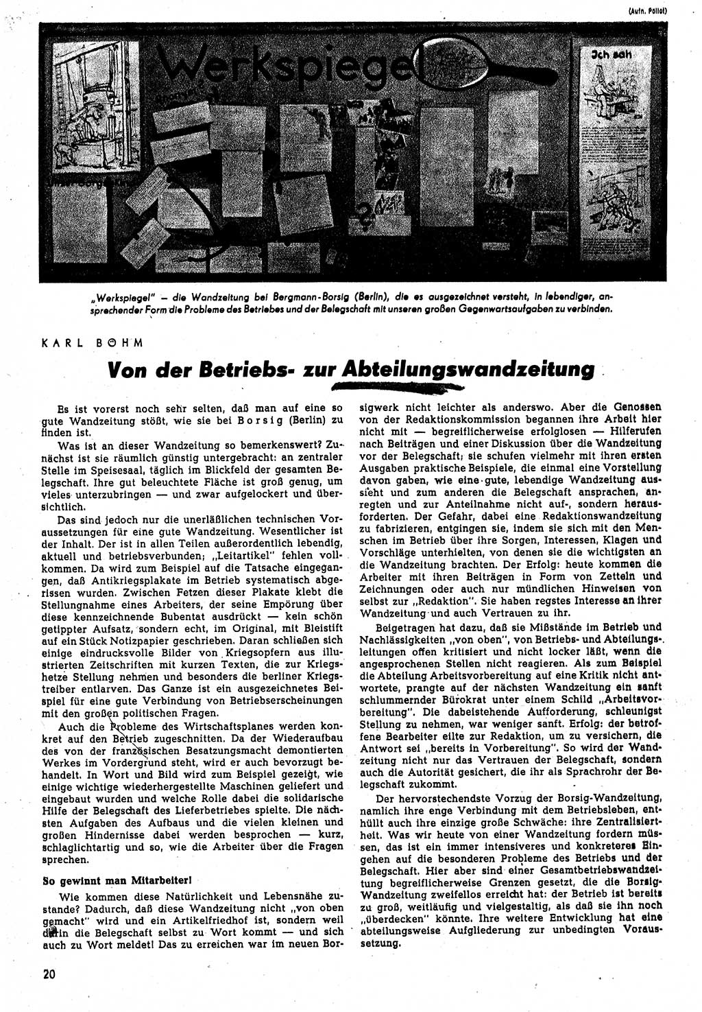 Neuer Weg (NW), Monatsschrift für aktuelle Fragen der Arbeiterbewegung [Parteivorstand (PV) Sozialistische Einheitspartei Deutschlands (SED)], 4. Jahrgang [Sowjetische Besatzungszone (SBZ) Deutschlands, Deutsche Demokratische Republik (DDR)] 1949, Heft 4/20 (NW PV SED SBZ Dtl. DDR 1949, H. 4/20)