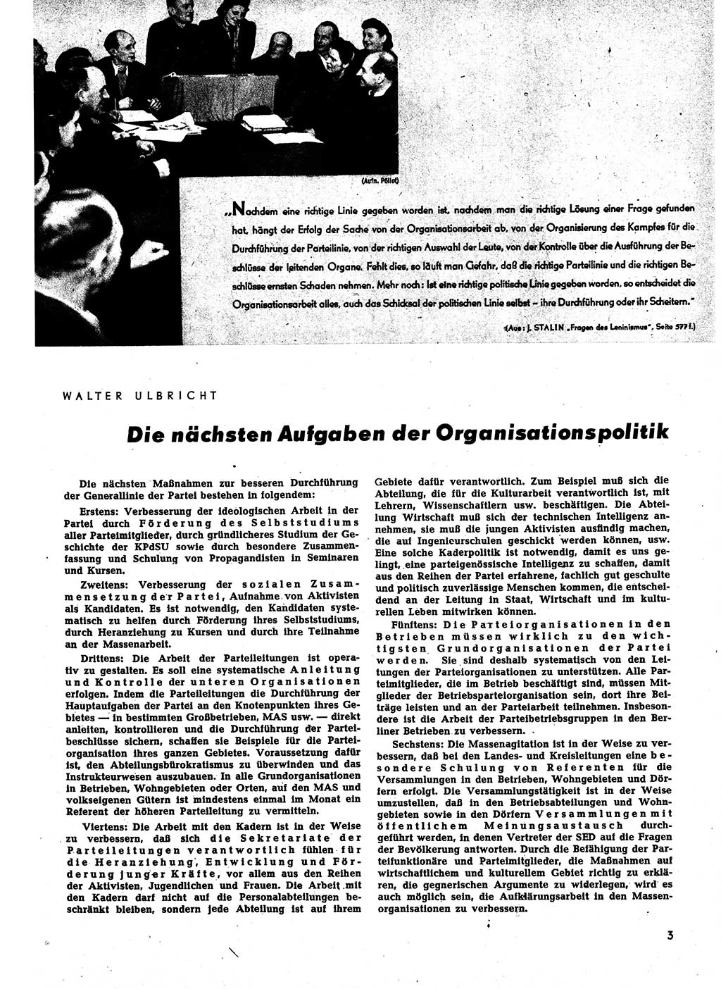 Neuer Weg (NW), Monatsschrift für aktuelle Fragen der Arbeiterbewegung [Parteivorstand (PV) Sozialistische Einheitspartei Deutschlands (SED)], 4. Jahrgang [Sowjetische Besatzungszone (SBZ) Deutschlands, Deutsche Demokratische Republik (DDR)] 1949, Heft 8/3 (NW PV SED SBZ Dtl. DDR 1949, H. 8/3)