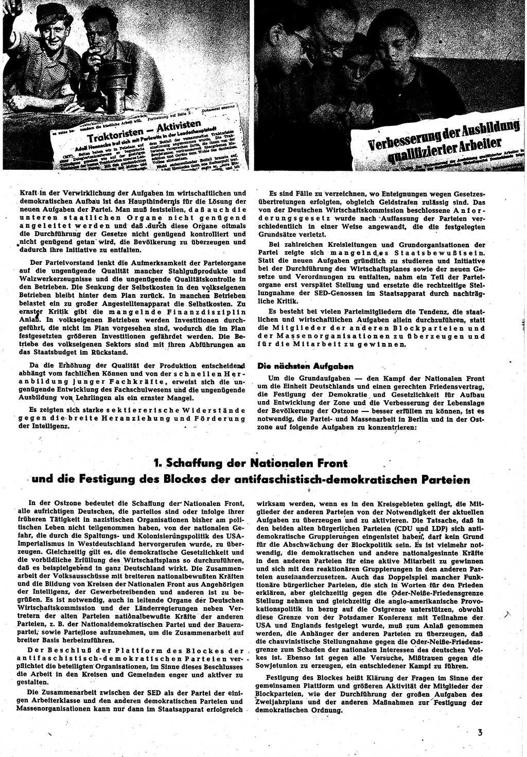 Neuer Weg (NW), Monatsschrift für aktuelle Fragen der Arbeiterbewegung [Parteivorstand (PV) Sozialistische Einheitspartei Deutschlands (SED)], 4. Jahrgang [Sowjetische Besatzungszone (SBZ) Deutschlands, Deutsche Demokratische Republik (DDR)] 1949, Heft 9/3 (NW PV SED SBZ Dtl. DDR 1949, H. 9/3)