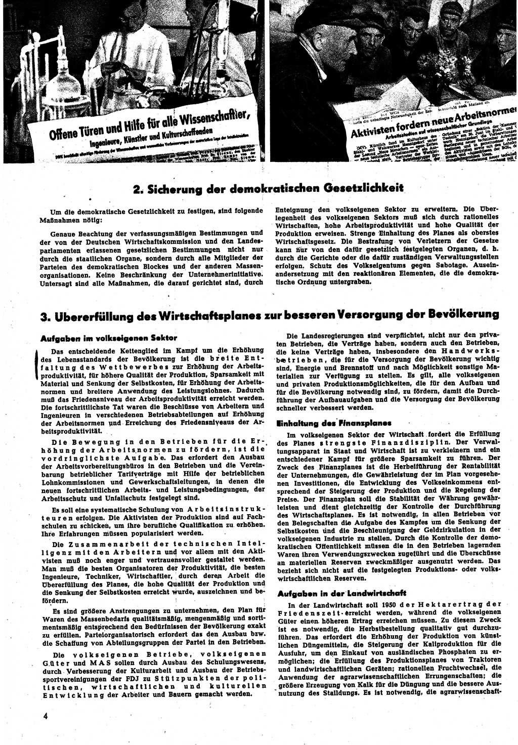 Neuer Weg (NW), Monatsschrift für aktuelle Fragen der Arbeiterbewegung [Parteivorstand (PV) Sozialistische Einheitspartei Deutschlands (SED)], 4. Jahrgang [Sowjetische Besatzungszone (SBZ) Deutschlands, Deutsche Demokratische Republik (DDR)] 1949, Heft 9/4 (NW PV SED SBZ Dtl. DDR 1949, H. 9/4)