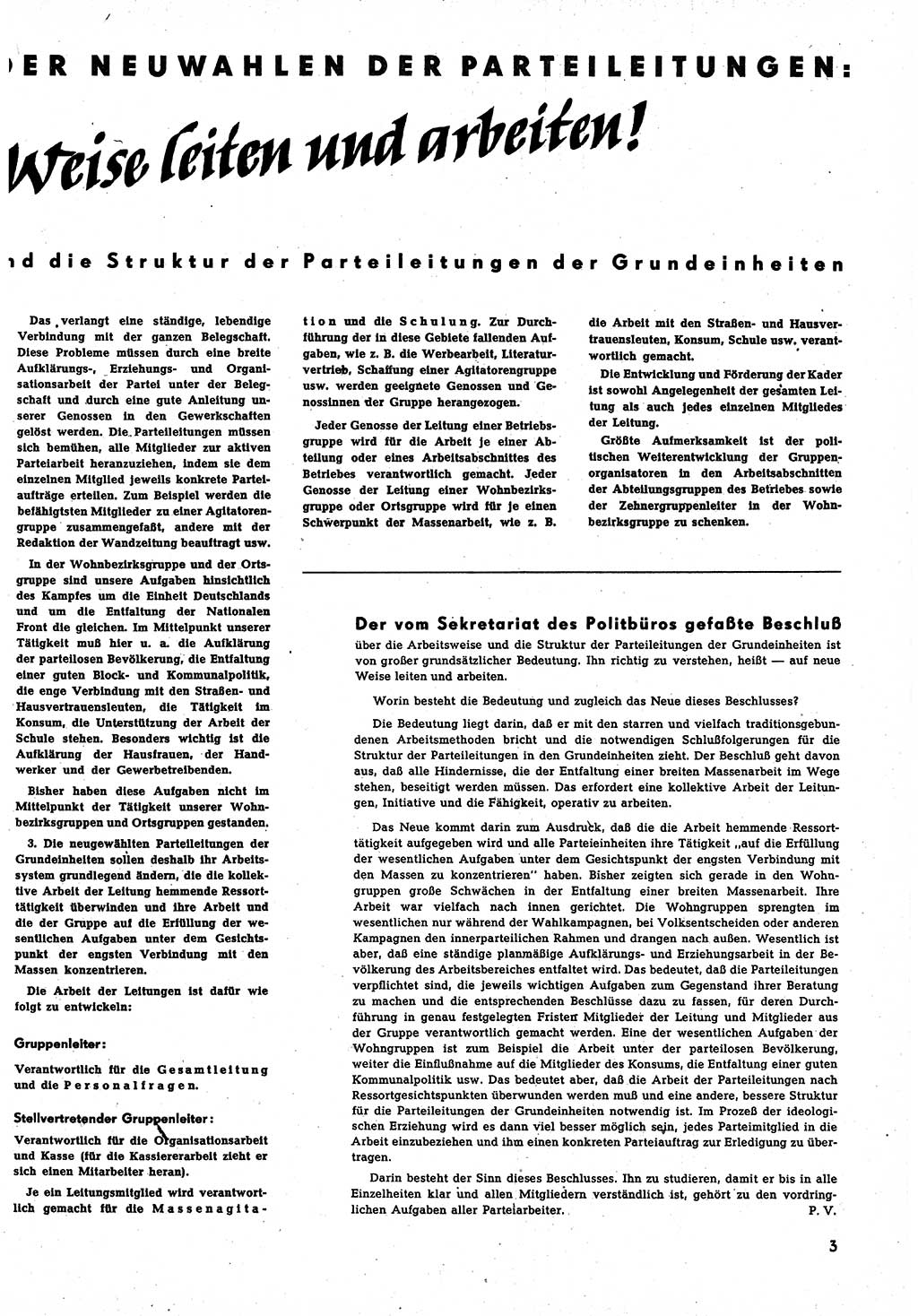 Neuer Weg (NW), Monatsschrift für aktuelle Fragen der Arbeiterbewegung [Parteivorstand (PV) Sozialistische Einheitspartei Deutschlands (SED)], 4. Jahrgang [Sowjetische Besatzungszone (SBZ) Deutschlands, Deutsche Demokratische Republik (DDR)] 1949, Heft 10/3 (NW PV SED SBZ Dtl. DDR 1949, H. 10/3)