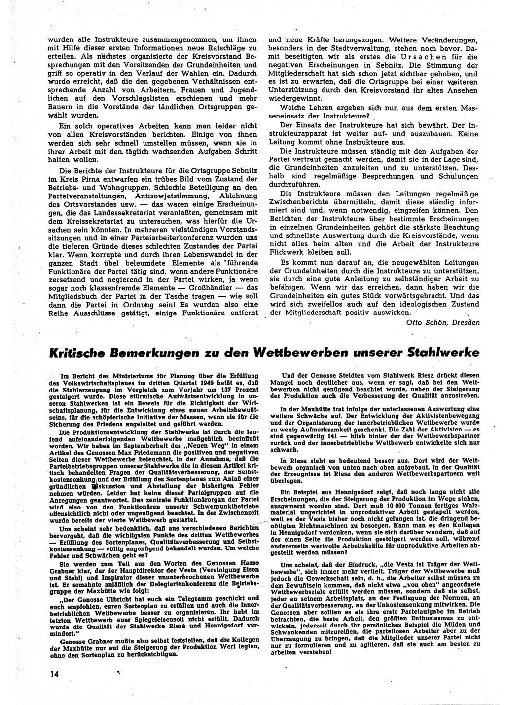 Neuer Weg (NW), Monatsschrift für aktuelle Fragen der Arbeiterbewegung [Parteivorstand (PV) Sozialistische Einheitspartei Deutschlands (SED)], 4. Jahrgang [Sowjetische Besatzungszone (SBZ) Deutschlands, Deutsche Demokratische Republik (DDR)] 1949, Heft 11/14 (NW PV SED SBZ Dtl. DDR 1949, H. 11/14)