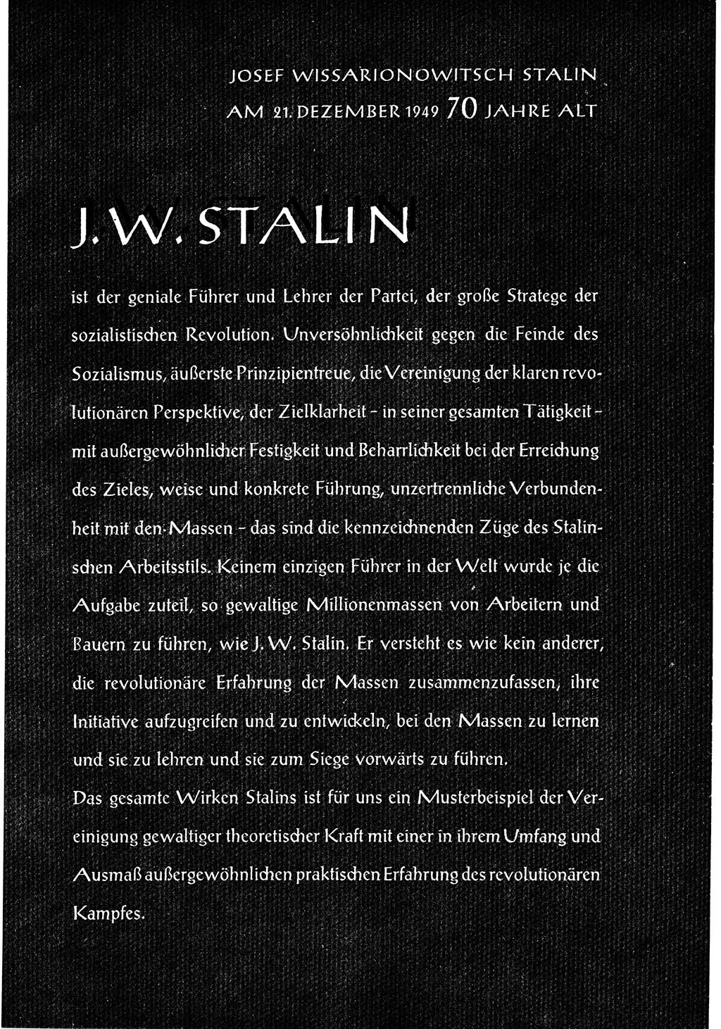 Neuer Weg (NW), Monatsschrift für aktuelle Fragen der Arbeiterbewegung [Parteivorstand (PV) Sozialistische Einheitspartei Deutschlands (SED)], 4. Jahrgang [Sowjetische Besatzungszone (SBZ) Deutschlands, Deutsche Demokratische Republik (DDR)] 1949, Heft 12/1 (NW PV SED SBZ Dtl. DDR 1949, H. 12/1)