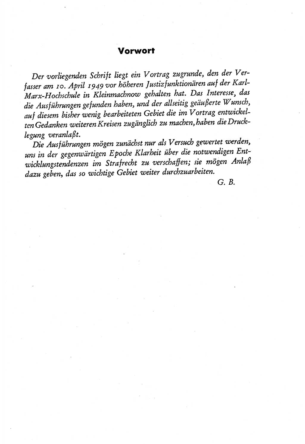 Probleme eines demokratischen Strafrechts [Sowjetische Besatzungszone (SBZ) Deutschlands] 1949, Seite 5 (Probl. Strafr. SBZ Dtl. 1949, S. 5)
