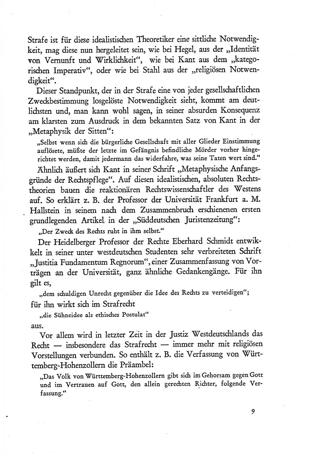 Probleme eines demokratischen Strafrechts [Sowjetische Besatzungszone (SBZ) Deutschlands] 1949, Seite 9 (Probl. Strafr. SBZ Dtl. 1949, S. 9)