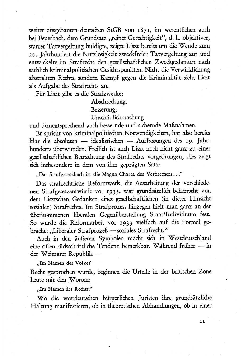 Probleme eines demokratischen Strafrechts [Sowjetische Besatzungszone (SBZ) Deutschlands] 1949, Seite 11 (Probl. Strafr. SBZ Dtl. 1949, S. 11)