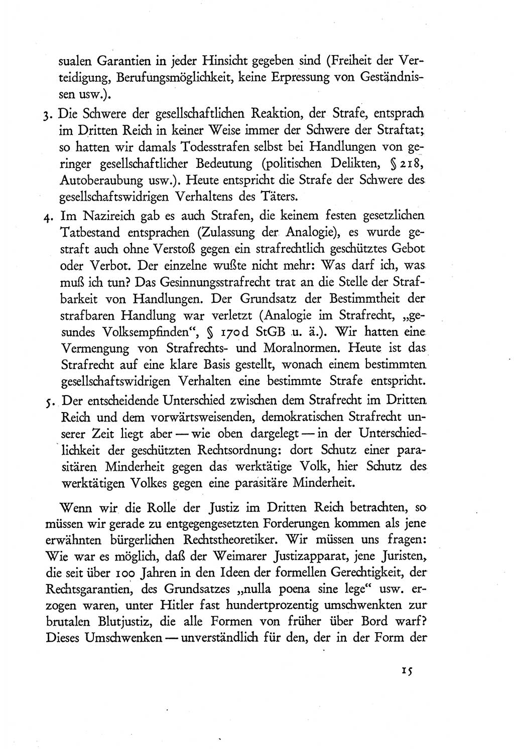 Probleme eines demokratischen Strafrechts [Sowjetische Besatzungszone (SBZ) Deutschlands] 1949, Seite 15 (Probl. Strafr. SBZ Dtl. 1949, S. 15)