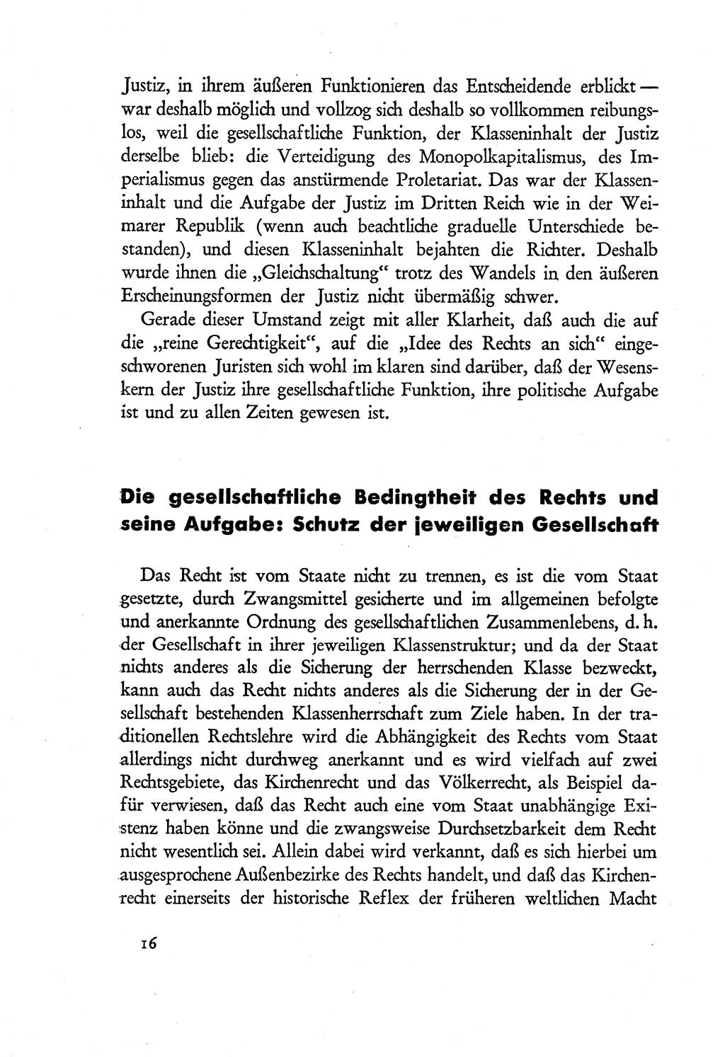 Probleme eines demokratischen Strafrechts [Sowjetische Besatzungszone (SBZ) Deutschlands] 1949, Seite 16 (Probl. Strafr. SBZ Dtl. 1949, S. 16)
