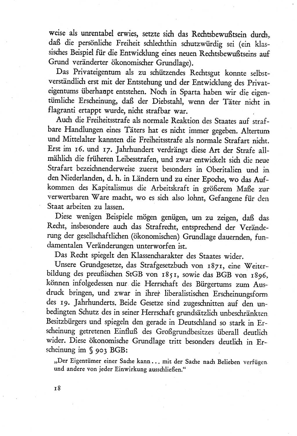 Probleme eines demokratischen Strafrechts [Sowjetische Besatzungszone (SBZ) Deutschlands] 1949, Seite 18 (Probl. Strafr. SBZ Dtl. 1949, S. 18)