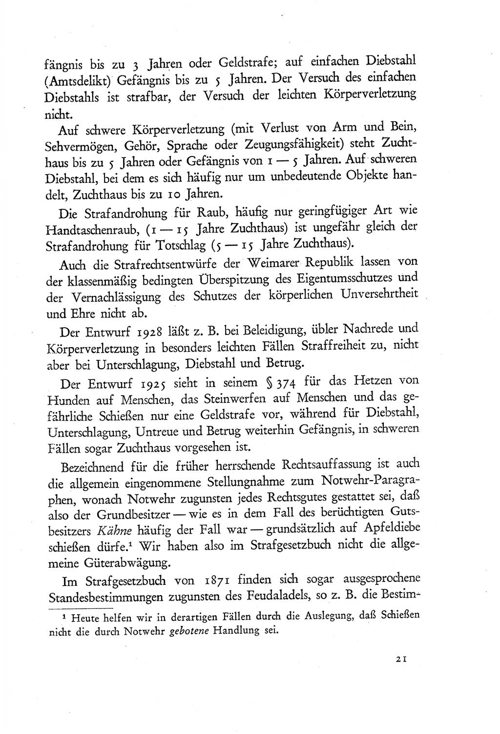 Probleme eines demokratischen Strafrechts [Sowjetische Besatzungszone (SBZ) Deutschlands] 1949, Seite 21 (Probl. Strafr. SBZ Dtl. 1949, S. 21)