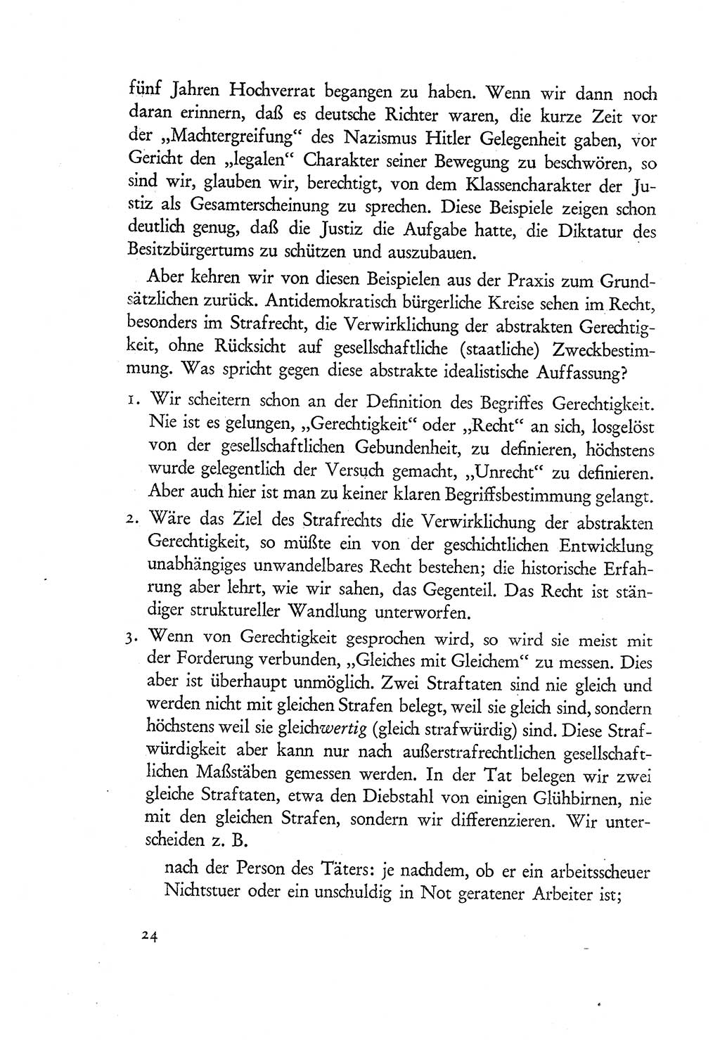 Probleme eines demokratischen Strafrechts [Sowjetische Besatzungszone (SBZ) Deutschlands] 1949, Seite 24 (Probl. Strafr. SBZ Dtl. 1949, S. 24)