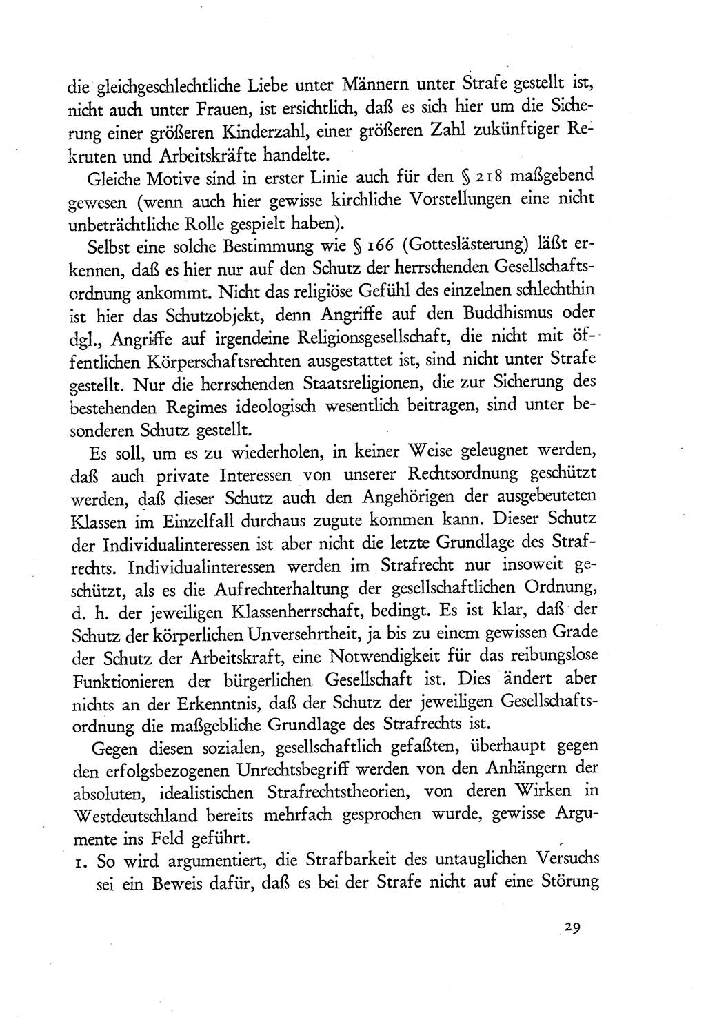 Probleme eines demokratischen Strafrechts [Sowjetische Besatzungszone (SBZ) Deutschlands] 1949, Seite 29 (Probl. Strafr. SBZ Dtl. 1949, S. 29)