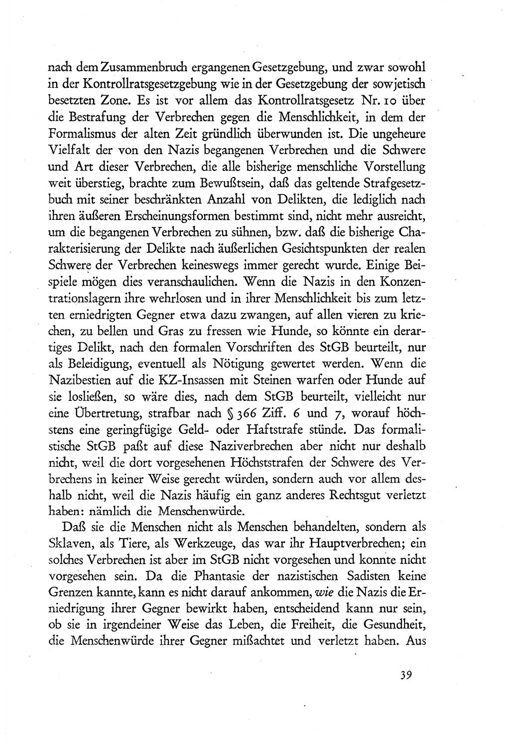 Probleme eines demokratischen Strafrechts [Sowjetische Besatzungszone (SBZ) Deutschlands] 1949, Seite 39 (Probl. Strafr. SBZ Dtl. 1949, S. 39)