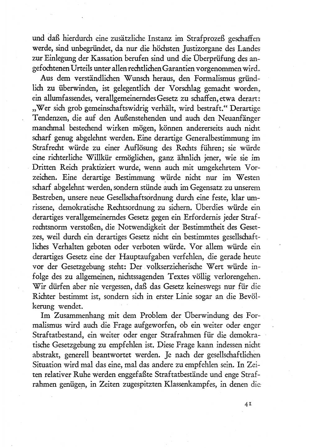 Probleme eines demokratischen Strafrechts [Sowjetische Besatzungszone (SBZ) Deutschlands] 1949, Seite 41 (Probl. Strafr. SBZ Dtl. 1949, S. 41)