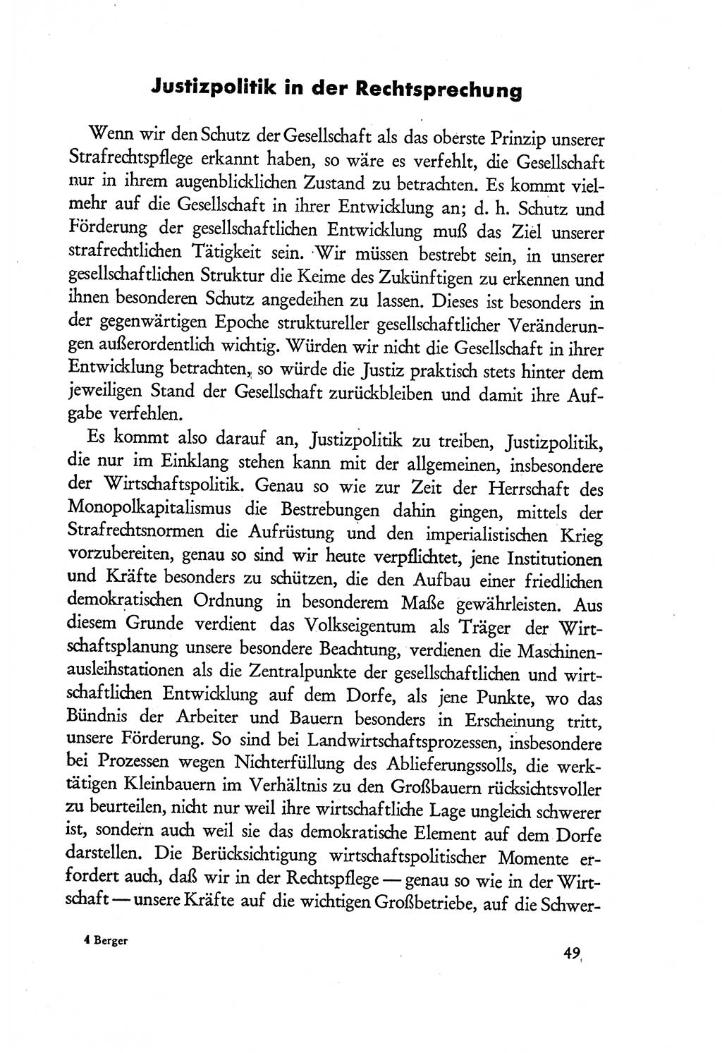 Probleme eines demokratischen Strafrechts [Sowjetische Besatzungszone (SBZ) Deutschlands] 1949, Seite 49 (Probl. Strafr. SBZ Dtl. 1949, S. 49)