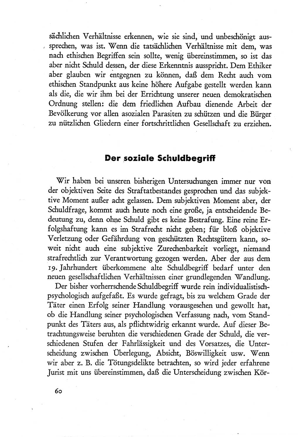 Probleme eines demokratischen Strafrechts [Sowjetische Besatzungszone (SBZ) Deutschlands] 1949, Seite 60 (Probl. Strafr. SBZ Dtl. 1949, S. 60)