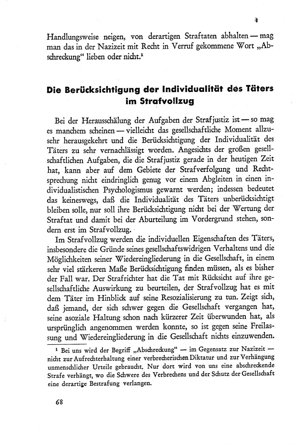 Probleme eines demokratischen Strafrechts [Sowjetische Besatzungszone (SBZ) Deutschlands] 1949, Seite 68 (Probl. Strafr. SBZ Dtl. 1949, S. 68)