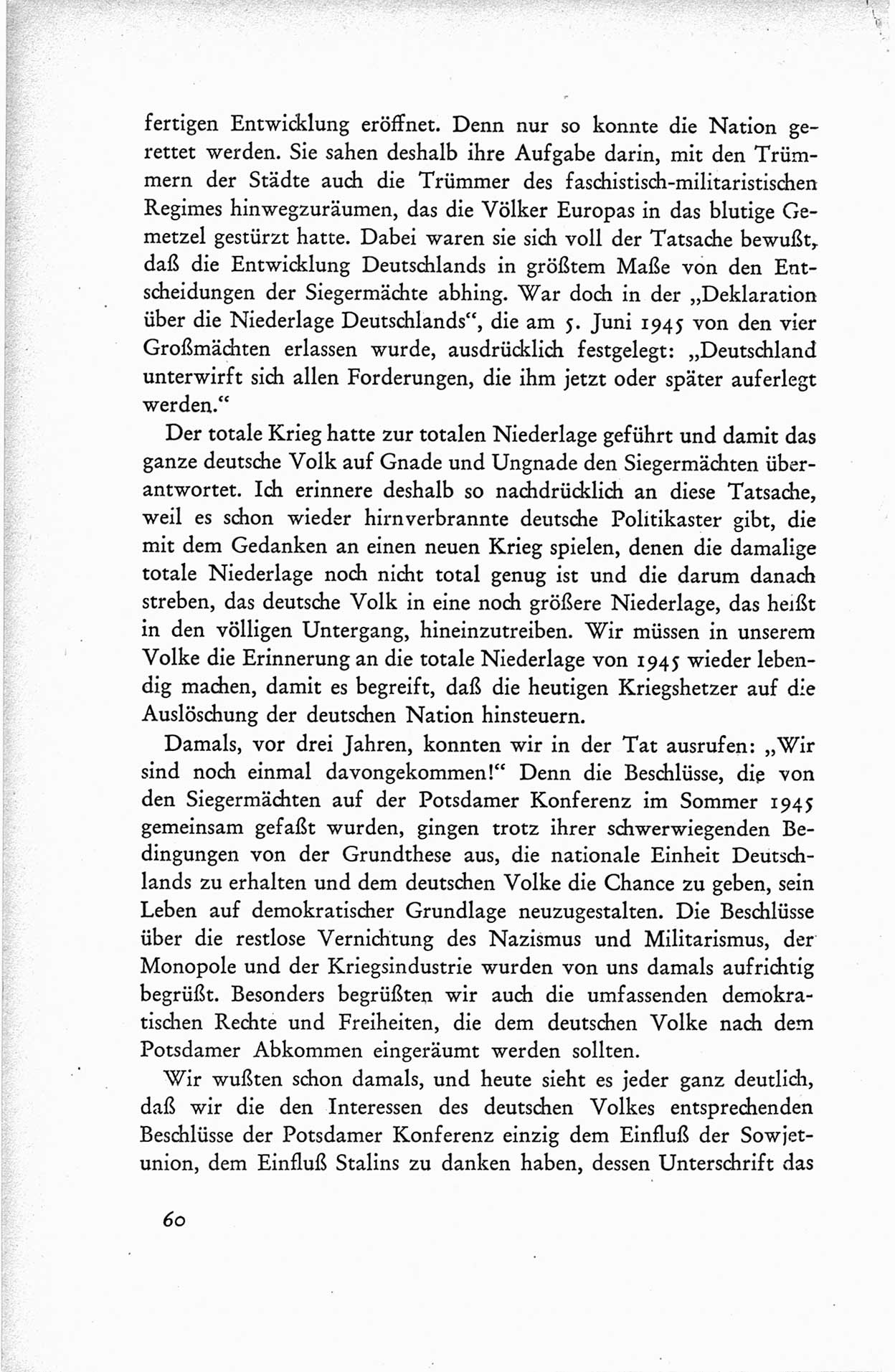 Protokoll der ersten Parteikonferenz der Sozialistischen Einheitspartei Deutschlands (SED) [Sowjetische Besatzungszone (SBZ) Deutschlands] vom 25. bis 28. Januar 1949 im Hause der Deutschen Wirtschaftskommission zu Berlin, Seite 60 (Prot. 1. PK SED SBZ Dtl. 1949, S. 60)