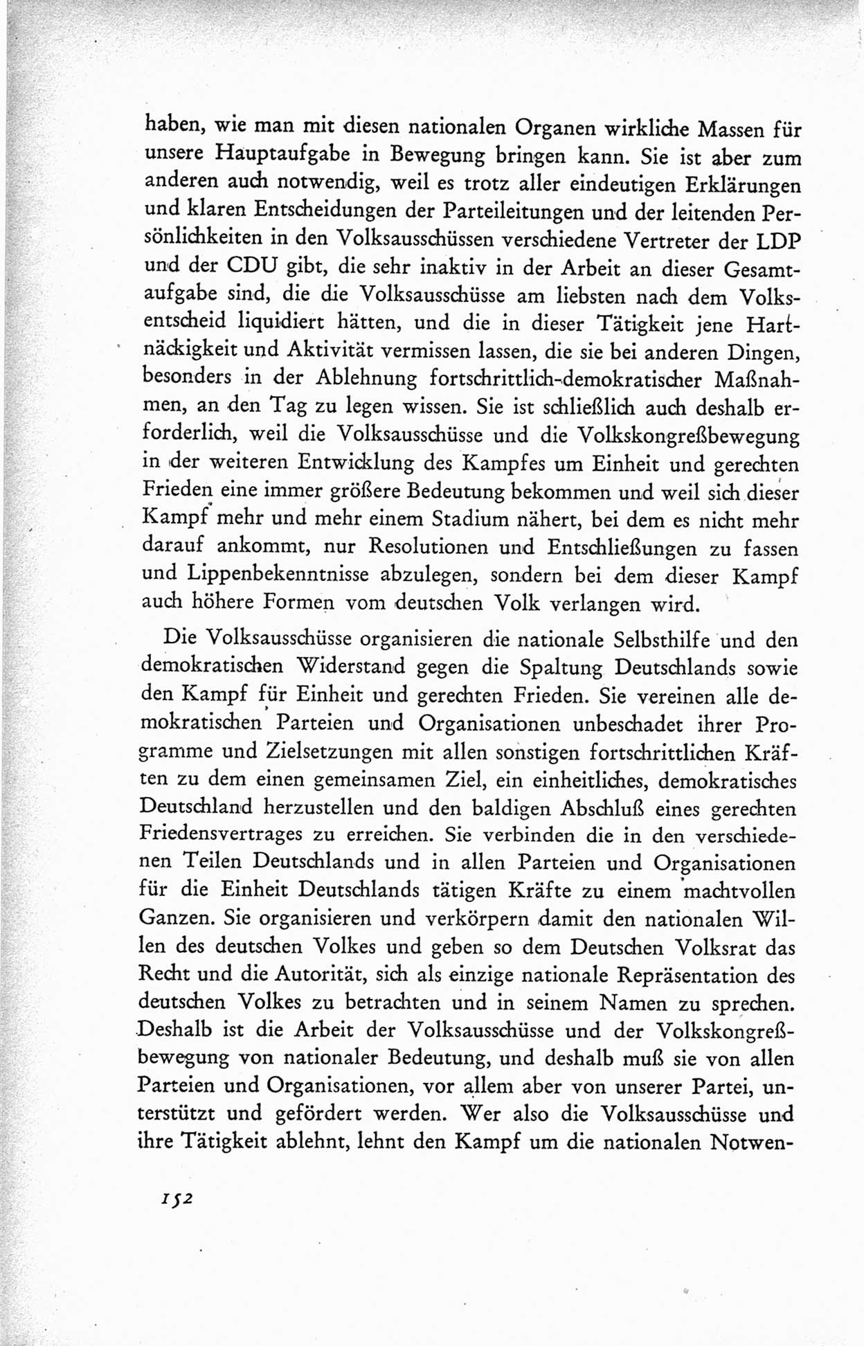 Protokoll der ersten Parteikonferenz der Sozialistischen Einheitspartei Deutschlands (SED) [Sowjetische Besatzungszone (SBZ) Deutschlands] vom 25. bis 28. Januar 1949 im Hause der Deutschen Wirtschaftskommission zu Berlin, Seite 152 (Prot. 1. PK SED SBZ Dtl. 1949, S. 152)