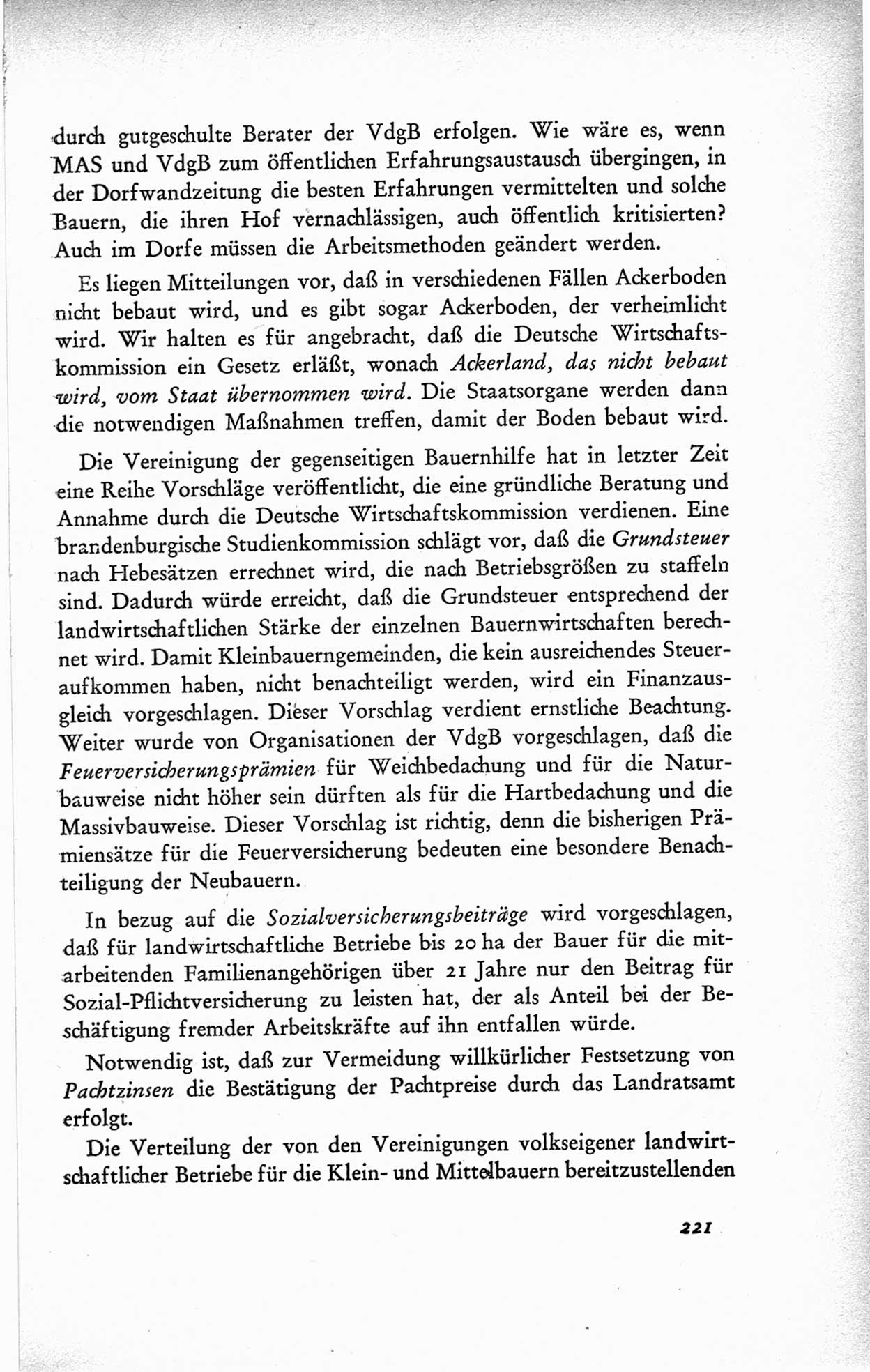 Protokoll der ersten Parteikonferenz der Sozialistischen Einheitspartei Deutschlands (SED) [Sowjetische Besatzungszone (SBZ) Deutschlands] vom 25. bis 28. Januar 1949 im Hause der Deutschen Wirtschaftskommission zu Berlin, Seite 221 (Prot. 1. PK SED SBZ Dtl. 1949, S. 221)