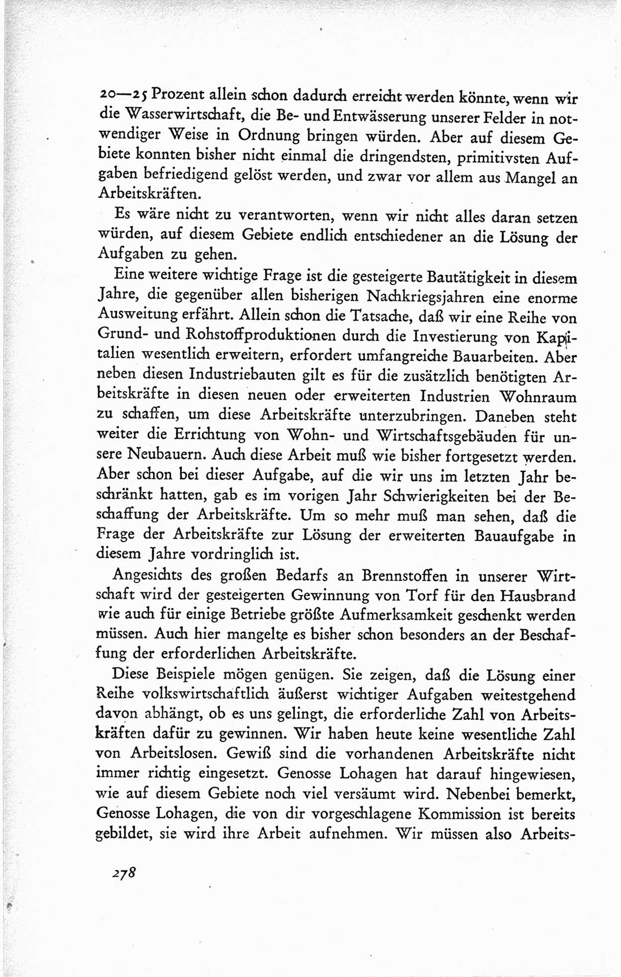 Protokoll der ersten Parteikonferenz der Sozialistischen Einheitspartei Deutschlands (SED) [Sowjetische Besatzungszone (SBZ) Deutschlands] vom 25. bis 28. Januar 1949 im Hause der Deutschen Wirtschaftskommission zu Berlin, Seite 278 (Prot. 1. PK SED SBZ Dtl. 1949, S. 278)