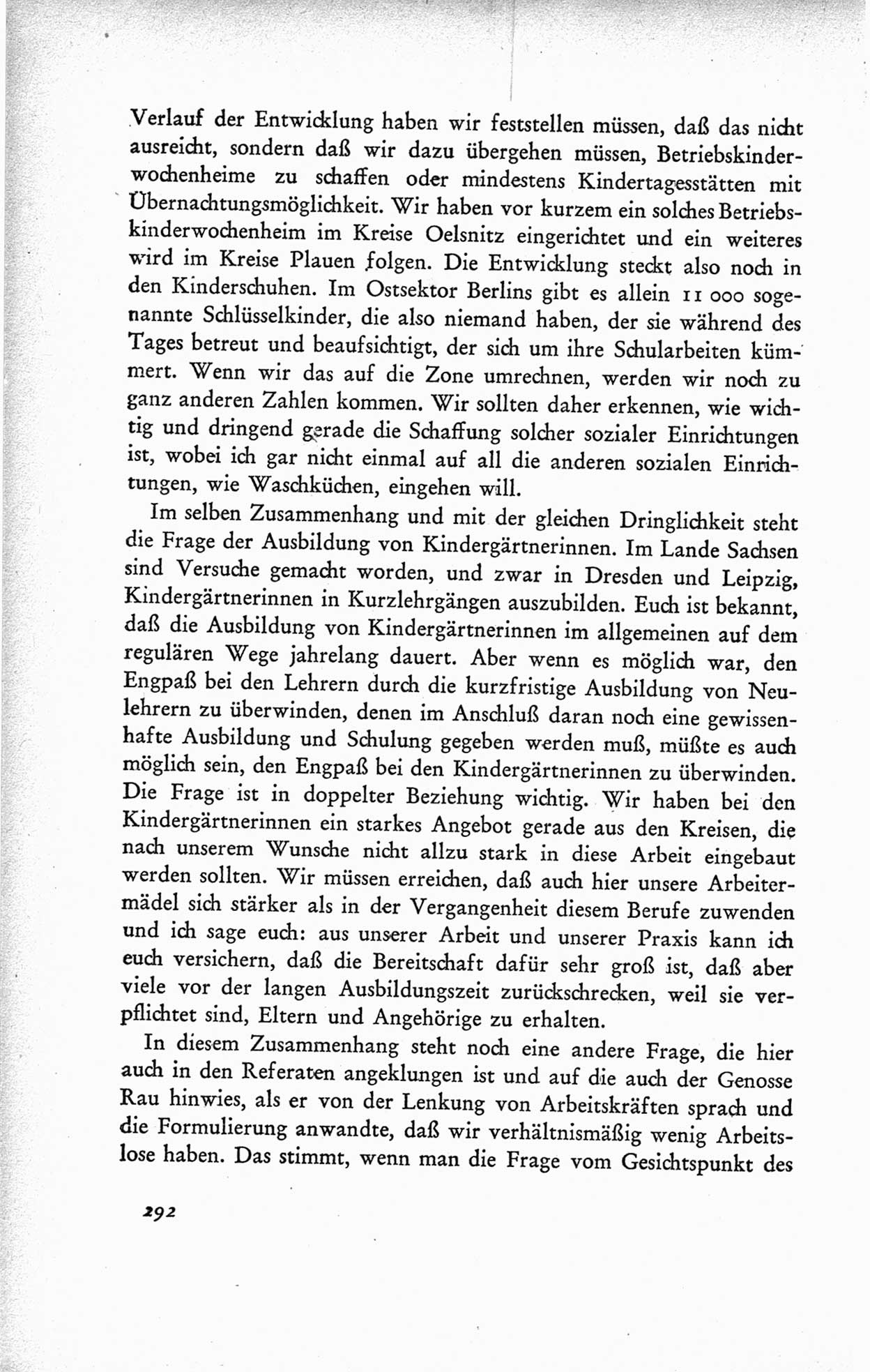 Protokoll der ersten Parteikonferenz der Sozialistischen Einheitspartei Deutschlands (SED) [Sowjetische Besatzungszone (SBZ) Deutschlands] vom 25. bis 28. Januar 1949 im Hause der Deutschen Wirtschaftskommission zu Berlin, Seite 292 (Prot. 1. PK SED SBZ Dtl. 1949, S. 292)