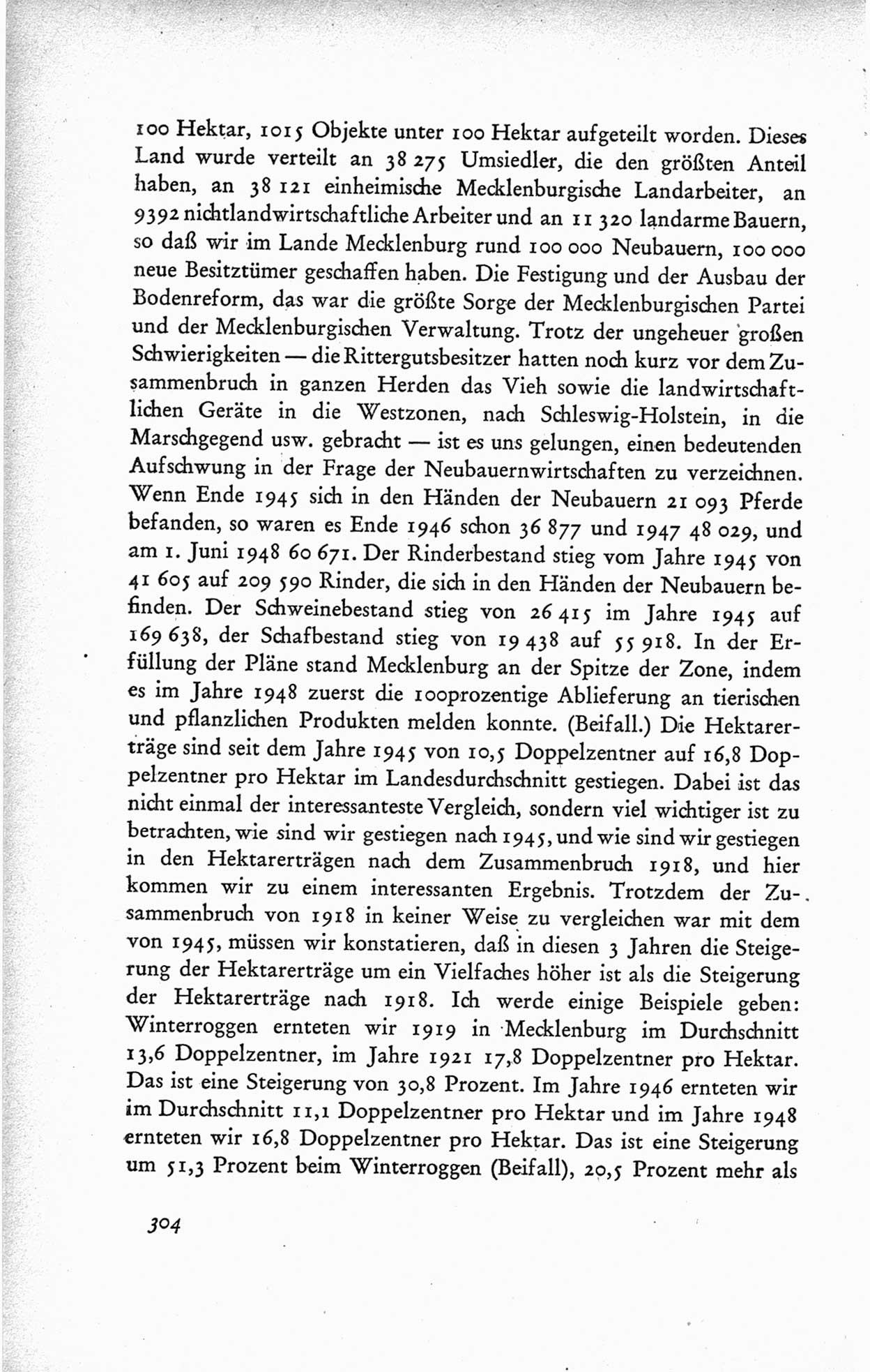 Protokoll der ersten Parteikonferenz der Sozialistischen Einheitspartei Deutschlands (SED) [Sowjetische Besatzungszone (SBZ) Deutschlands] vom 25. bis 28. Januar 1949 im Hause der Deutschen Wirtschaftskommission zu Berlin, Seite 304 (Prot. 1. PK SED SBZ Dtl. 1949, S. 304)