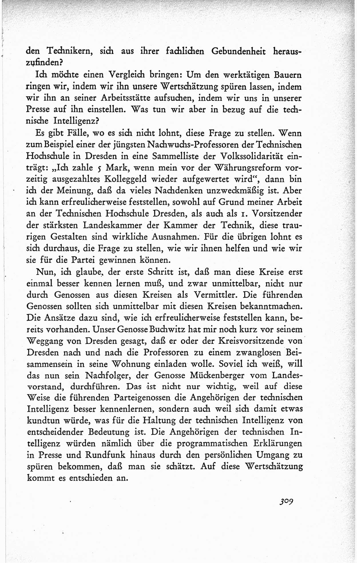 Protokoll der ersten Parteikonferenz der Sozialistischen Einheitspartei Deutschlands (SED) [Sowjetische Besatzungszone (SBZ) Deutschlands] vom 25. bis 28. Januar 1949 im Hause der Deutschen Wirtschaftskommission zu Berlin, Seite 309 (Prot. 1. PK SED SBZ Dtl. 1949, S. 309)