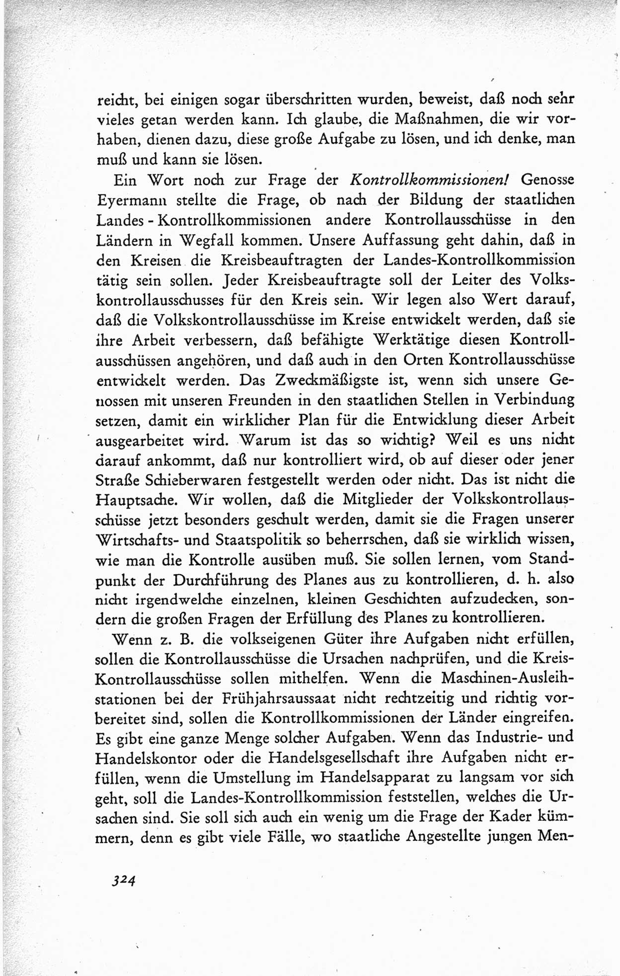 Protokoll der ersten Parteikonferenz der Sozialistischen Einheitspartei Deutschlands (SED) [Sowjetische Besatzungszone (SBZ) Deutschlands] vom 25. bis 28. Januar 1949 im Hause der Deutschen Wirtschaftskommission zu Berlin, Seite 324 (Prot. 1. PK SED SBZ Dtl. 1949, S. 324)