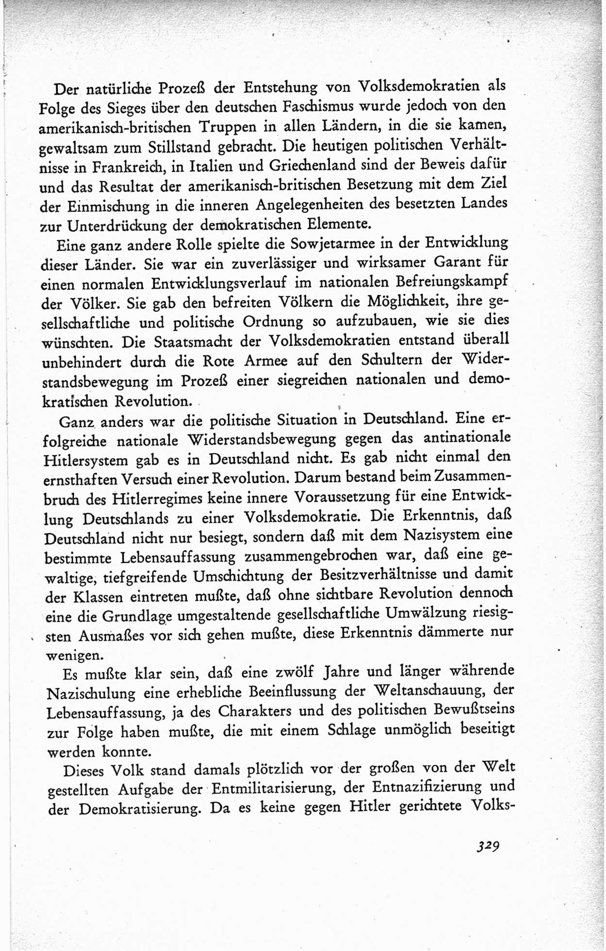 Protokoll der ersten Parteikonferenz der Sozialistischen Einheitspartei Deutschlands (SED) [Sowjetische Besatzungszone (SBZ) Deutschlands] vom 25. bis 28. Januar 1949 im Hause der Deutschen Wirtschaftskommission zu Berlin, Seite 329 (Prot. 1. PK SED SBZ Dtl. 1949, S. 329)