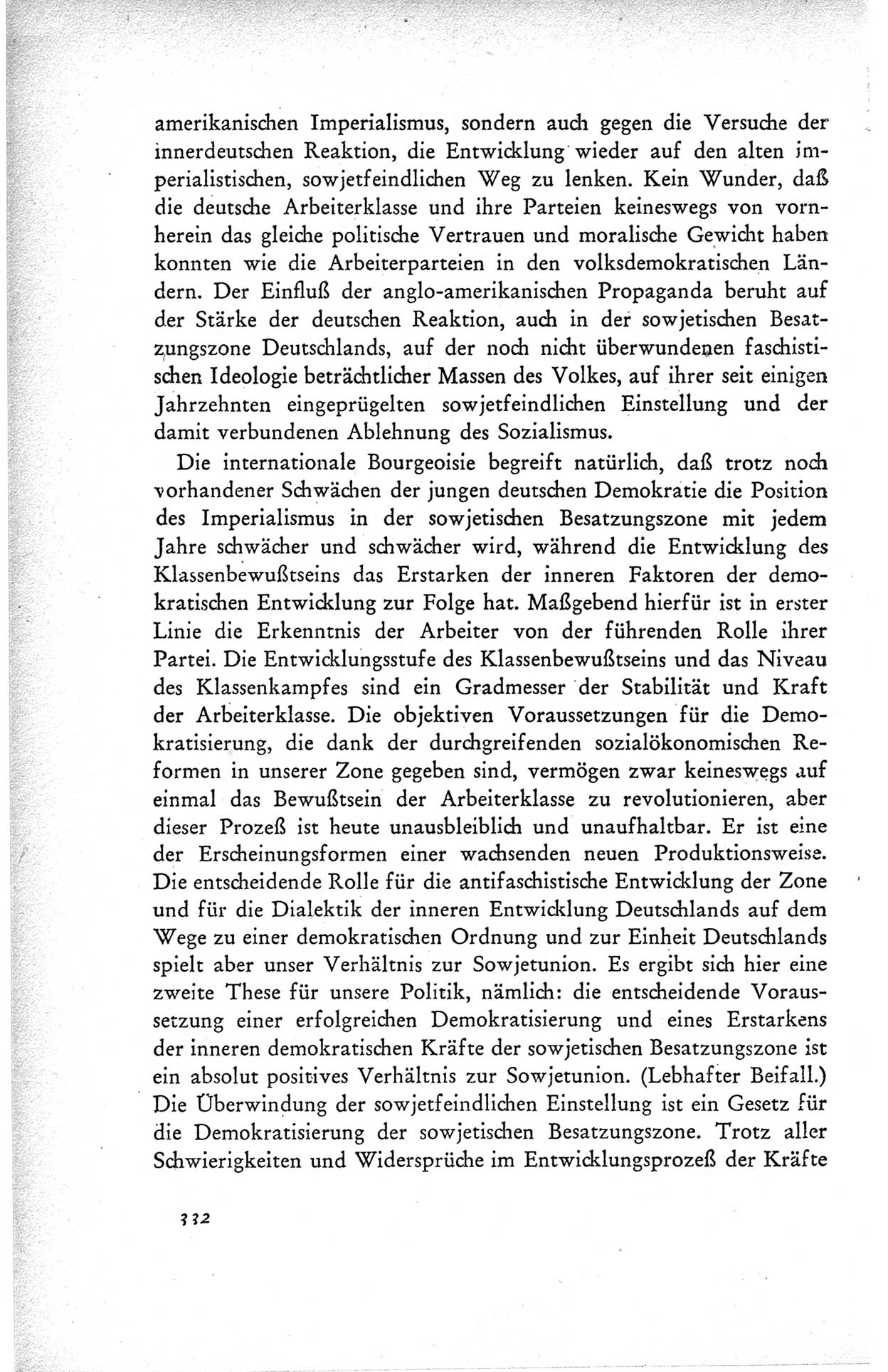 Protokoll der ersten Parteikonferenz der Sozialistischen Einheitspartei Deutschlands (SED) [Sowjetische Besatzungszone (SBZ) Deutschlands] vom 25. bis 28. Januar 1949 im Hause der Deutschen Wirtschaftskommission zu Berlin, Seite 332 (Prot. 1. PK SED SBZ Dtl. 1949, S. 332)