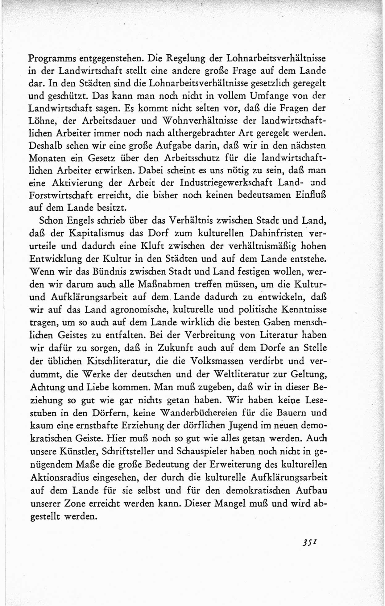 Protokoll der ersten Parteikonferenz der Sozialistischen Einheitspartei Deutschlands (SED) [Sowjetische Besatzungszone (SBZ) Deutschlands] vom 25. bis 28. Januar 1949 im Hause der Deutschen Wirtschaftskommission zu Berlin, Seite 351 (Prot. 1. PK SED SBZ Dtl. 1949, S. 351)